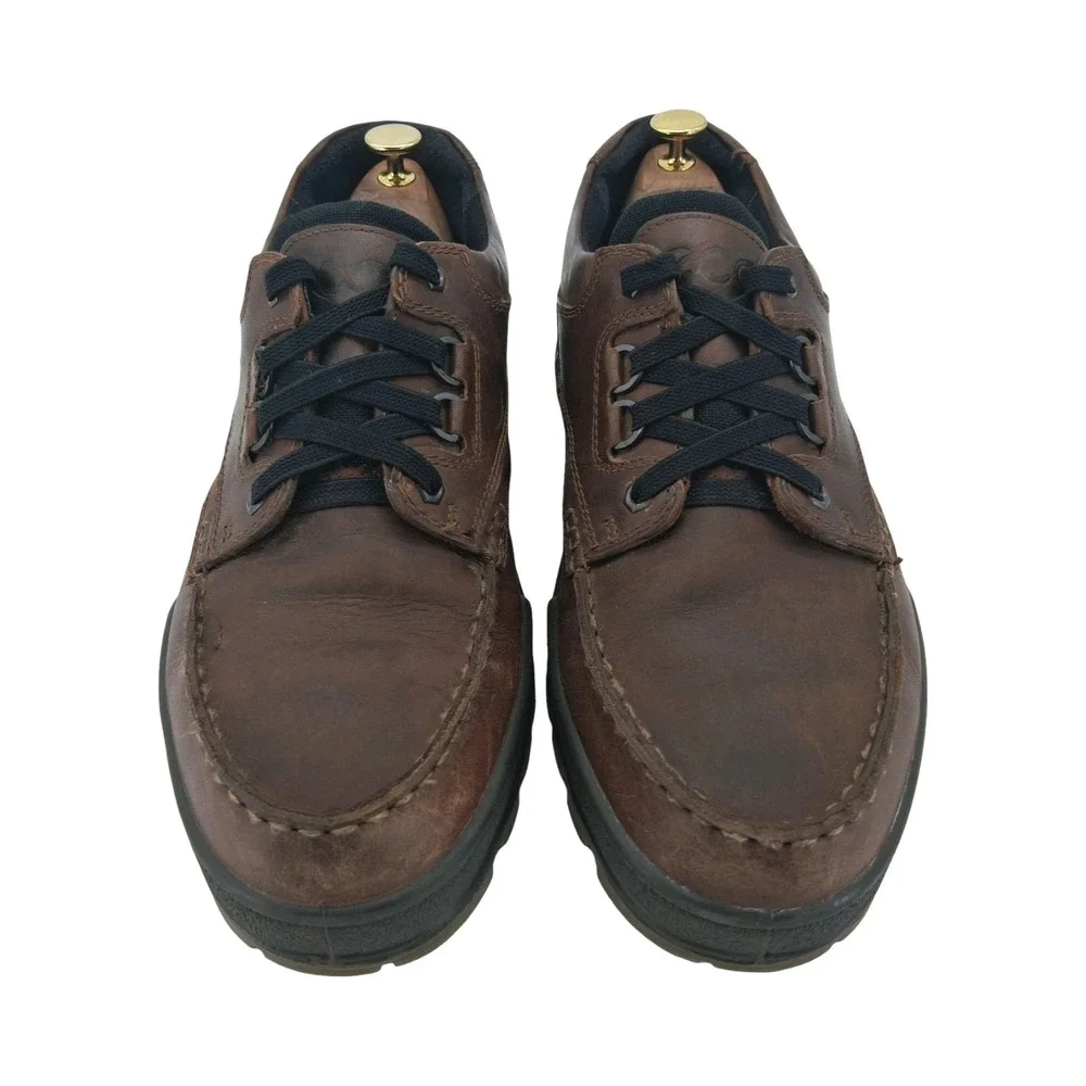 ECCO Track Shoes Mens Size 14 Brown Leather Waterproof Gore-Tex Lug Sole EU 48